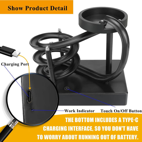 Kinetic Art Perpetual Motion Machine - Desk Toy, Non-Stop Rolling Ball Stress Relief Device for Home and Office