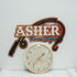 Country Personalized Name Sign for Baby Boy Room, Fisherman Theme Nursery Decor, Kids Wall Art