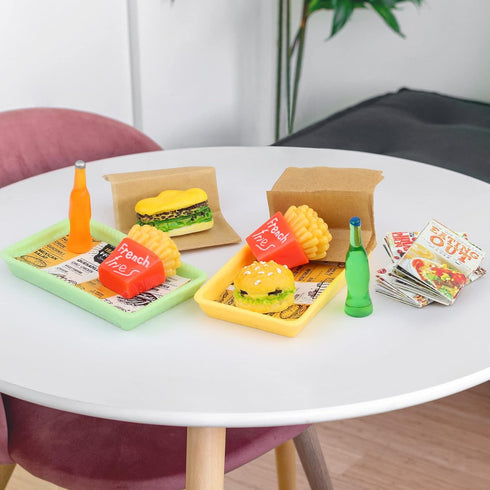 15 Pcs Mini Doll Accessories, Laptop, Tablet, Phone, Mini Food, and Backpack for 11.5 inch Dolls