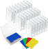 Skylety 50 Pcs blank Playing Card Case, Clear Poker Box Snap Closed,