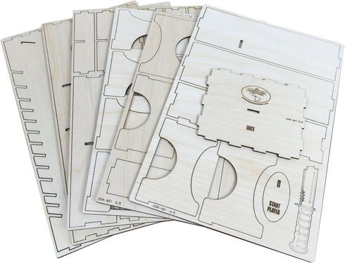 The Broken Token Board Game Organizer - Dead of Winter Compatible Wood Storage Box with Trays and Dividers