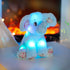 BSTAOFY 12‘’ Musical Light Up Elephant Plush Toy, Blue LED Stuffed Animal Nightlight for Kids Birthday