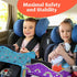 PILLANI Kids Travel Tray for Car, Car Seat Tray for Kids Travel, Lap Tray for Road Trip Activities