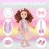 ZITA ELEMENT 18 Inch American Doll with Clothes and Accessories, Rainbow Dress, Bow, Bag, Shoes, Hairpin, Necklace