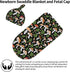 zhedongsj Set, Mushroom Newborn Swaddle Blanket with Hat and Bow Soft Swaddling Sack Gift for Mushroom Baby Items Stuff
