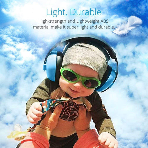 Kids Noise Cancelling Headphones, Ear Protection Earmuffs for Babies 0-3 Years, Toddlers, Infant (Blue)