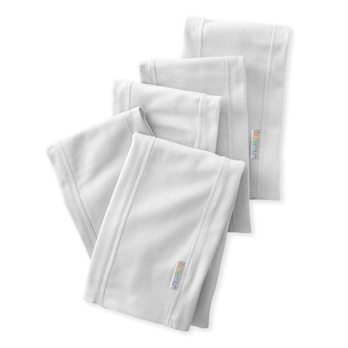 Butterblu Bailey 5-Pack Burp Cloths 100% Organic Cotton Knit for Newborn &
