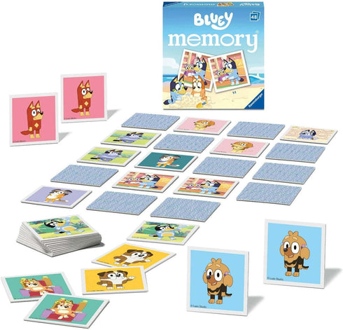 Ravensburger Bluey Mini Memory Matching Picture Snap Pairs Game for Kids Age 3 Years and Up