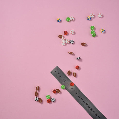 300 PCS Mini Fun Balls Erasers for Kids, Assorted Novelty Pencil Erasers for Party Favors and School Prizes