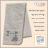 Baby Blanket with Elephant Embroidery, Unisex, Super Soft, Jungle Animal Safari Collection, Gray/Multicoloured, 30x40