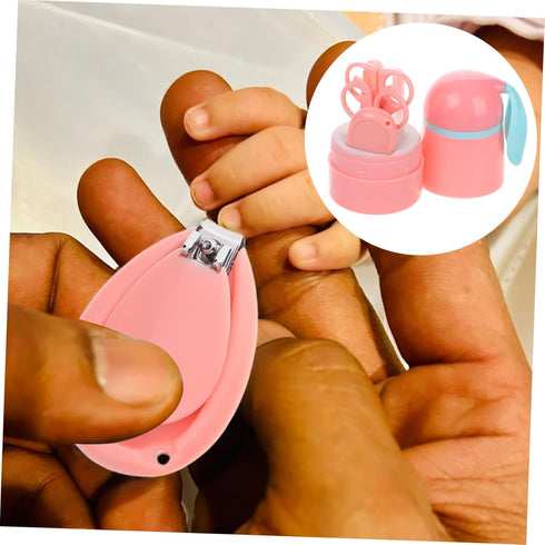 Nail Clippers Cute Case Grooming Kit for Newborns Blades for Safe and Comfortable Manicure and Pedicure Essential