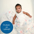 Swaddle Blanket, 100% Cotton Muslin, Soft Baby Blanket 47 x 47 inches, 4th of July Outfit, Fireworks Print
