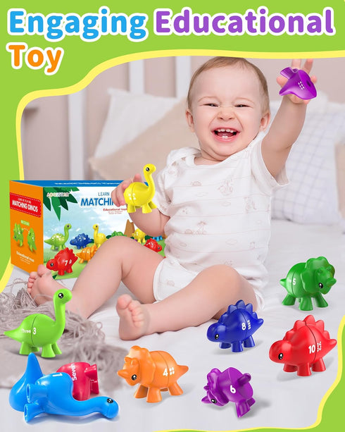 3-5, 3 4 5 Number Dinosaur Toys for Kids Montessori Educational Toys for Year Old Boy Girl Gifts, Preschool Learning