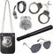 3 Otters 6PCS Police Pretend Play Toy Set, Cop Accessories, Metal Handcuffs for Kids