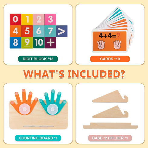 3-4, Counting 3-5 GUEETIC Preschool Learning Toys for Toddlers Educational Math manipulatives Number Blocks for Kids