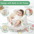 E1F1NN DOT 3-36 Inflatable Baby Seat for Babies Months, Blow Up Floor Chair with Built-in Air Pump & Spine Support