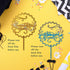 Whaline Graduation Cake Topper, Gold Acrylic Congrats Grad You Did It Table Centerpiece Sticks, 10pcs