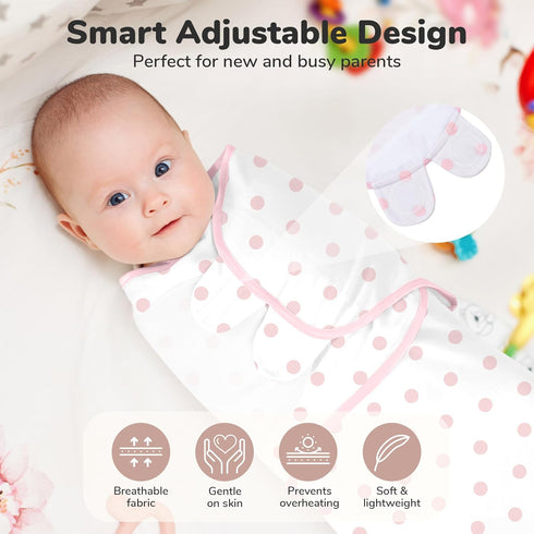 (0-3 3 Pack Mama Cheetah Baby Swaddle Blanket, Adjustable Newborn Swaddle Wrap for Infant Month), Soft Organic Cotton