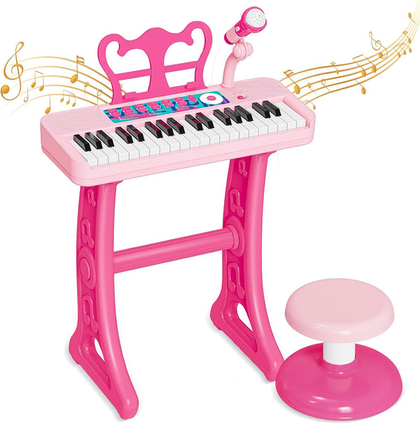 NEUBSAW Piano Toys for 3 Year Old Girl, 37 Keyboard Toys with Microphone