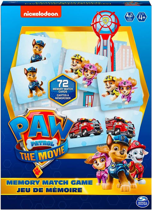 Paw Patrol The Movie Memory Matching Game for Boys & Girls Age 4 and Above, Fun Memory Game with Chase, Rubble, and More