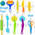 Jaeespon Set 9 2-4-8, Dough Tool for Kid, Pcs Dough Tools Accessories for Kids Ages Includes Cutters Roller, Rolling
