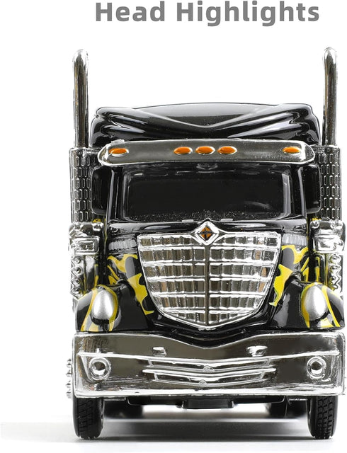 1/64 Scale International Lonestar Heavy Truck Model Semi Trailer Head Toy Alloy Metal Diecast Tow Traktor Toy Gift