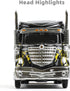 1/64 Scale International Lonestar Heavy Truck Model Semi Trailer Head Toy Alloy Metal Diecast Tow Traktor Toy Gift