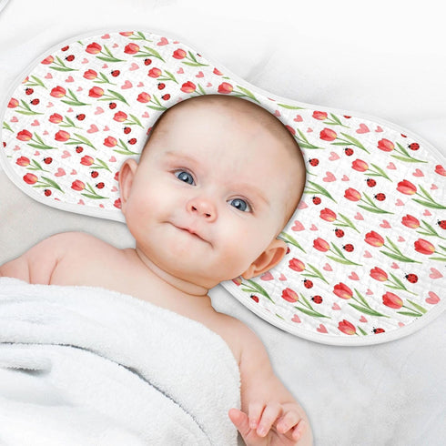 decor gift 4 Pack 22x11in Cotton Baby Muslin Burp Cloths Easy Care Flower Mothers Day Cloths spit up rag for Unisex boy