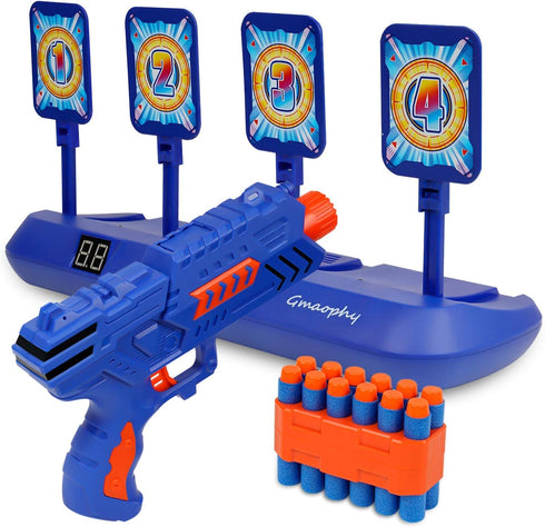GMAOPHY Digital Targets with Foam Dart Toy Blaster, 4 Auto Reset Electronic Scoring Toys, Birthday/Christmas Gift for