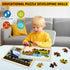 Wooden Vehicle Puzzles for Kids Age 3-5 - 4 Pack 24 Pcs Montessori Toddler Jigsaw Puzzles for Learning Activities