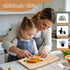 IHFAIO Set 8 Sets Kids Knife for Real Cooking, PCs Kids Cooking for Little Chef, Nature Wood Utensil