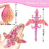 Set 3D (12PCS Balkwan Dragon Eggs Gift with Surprise Mini Winged Dragon Inside Printed Articulated Crystal Toy Easter