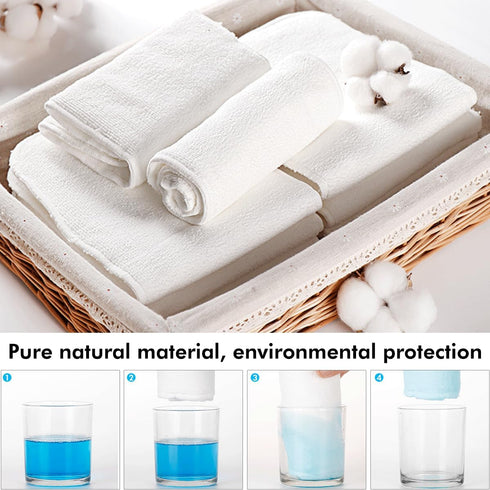 6 Pack 4-Layer Rayon Microfiber Inserts Liners for Adults Cloth Diapers for Incontinence Care, Washable Reusable Large