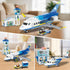 City Passenger Airplane Building Set, 711 PCS 3 IN 1 Plane Blocks Kit with Airport Terminal, Radar Tower, Luggage Truck