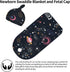 Osvbs Set, Space Galaxy Newborn Swaddle Blanket with Beanie Soft and Stretchy Baby Blanket Swaddle Sack for Boy