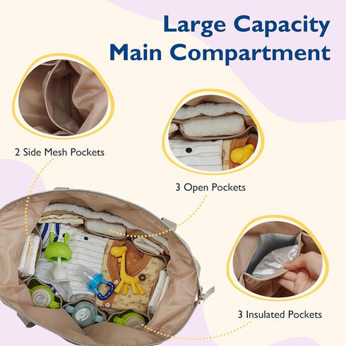 Zhongzhi Mommy Backpack Embroidered NAME Diaper Bag Baby Stroller Organizer Large Capacity Outdoor Maternity