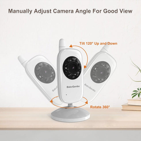 Baby Monitor with Camera and Audio, 3.2'' IPS Portable Monitor, 1000ft Long Range, Infrared Night Vision