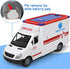 3-5 4 Sets 3 4 Toy Ambulance Boys Age With Different Flashing Lights & Sound, Back And Side Doors Open Friction-Powered