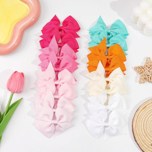 CÉLLOT 40pcs 3.5 inch Grosgrain Ribbon Hair Bows for Girls, Alligator Clips, Toddler Accessories