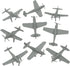 Tim Mee Toy TimMee WW2 Fighter Ace Planes - Gray 9pc Plastic Army Men Airplanes