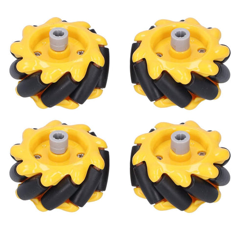 Mecanum Wheel 48mm Omni Directional Electric Motors Parts for Smart Robot Car Accessories DIY Components, 2 Pairs.