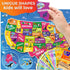 QUOKKA Puzzles for Kids Ages 4-6, 70 Pcs Jigsaw Puzzles for 6-8 Year Olds, 50 Double-Sided Cards | Learn USA |
