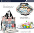 FLildon Backpack Backpack Simple Floral Checkered Diaper Bag Waterproof Mom Travel Tote with Insulated Pockets