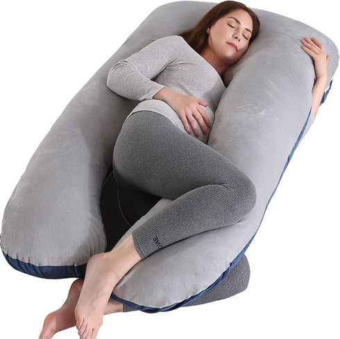 Amagoing 55 inches Pregnancy Pillows for Sleeping, U Shaped Maternity Full Body