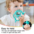 Mombella Teething Toys 6-12 Months - 2 in 1 Snail Baby Teether & Rattle Toys, BPA FREE (Teal)