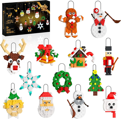 Nubee Christmas Ornaments Building Kit, Christmas Tree, Wreath, Santa, Snowman, Gingerbread, Reindeer, Nutcrackers,