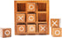 Wooden XO Blocks Tic Tac Toe Board Game by BSIRI - Ideal for Kids and Family Game Night, Unique Gifts
