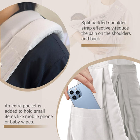 Toddler(8-45 Lbs), Cozy keraetae Baby Sling Carrier for Newborn to Wearing Baby Carrier Wrap Sling with Adjustable
