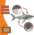 3+ Schleich Wild Life Realistic Great White Shark Figurine - Durable and Educational Ocean Shark Animal Figurine Toy
