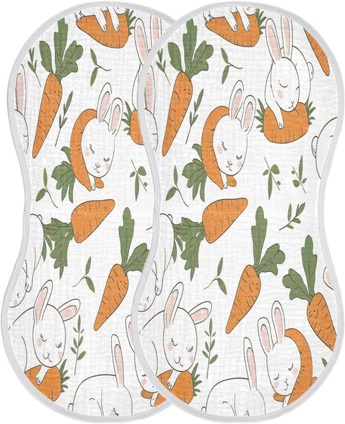 YEGAME Set 1 11 22 Inch Muslin Baby Burp Cloths of - Bunny Super Absorbent Cotton Burping Rags Soft Baby Washcloths